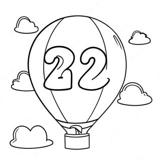 Feestelijke Ballon Van De Klas Van 2024 Kleurplaat 15271-12059