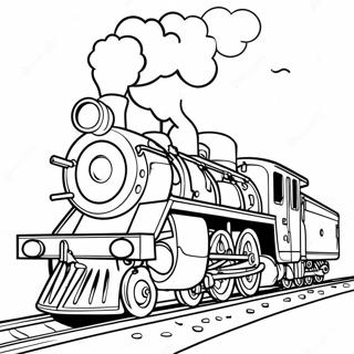 Colorful Steam Train Coloring Page 15361-12094