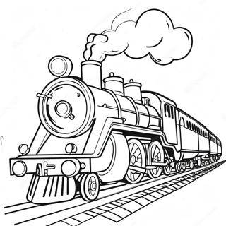 Colorful Steam Train Coloring Page 15361-12095