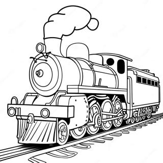 Colorful Steam Train Coloring Page 15361-12096