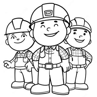 Bob The Builder With Friends Coloring Page 15371-12117