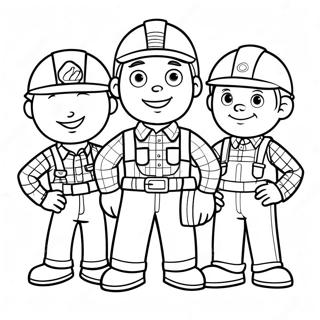 Bob The Builder With Friends Coloring Page 15371-12118