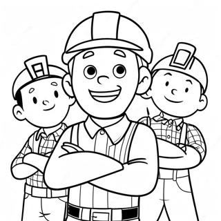 Bob The Builder With Friends Coloring Page 15371-12119