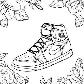 Jordan 1 Sneaker Coloring Page 15380-12106