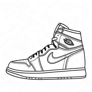 Jordan 1 Sneaker Coloring Page 15380-12107