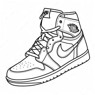 Classic Jordan 1 High Top Coloring Page 15381-12121