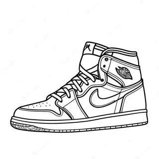 Classic Jordan 1 High Top Coloring Page 15381-12122