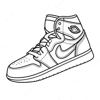 Classic Jordan 1 High Top Coloring Page 15381-12124