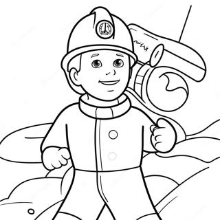 Fireman Sam In Action Coloring Page 15401-12134