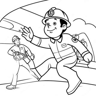 Fireman Sam In Action Coloring Page 15401-12135