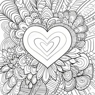 Fancy Heart Coloring Pages