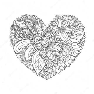 Fancy Heart Coloring Pages