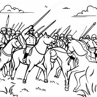 Civil War Battle Scene Coloring Page 15421-12149