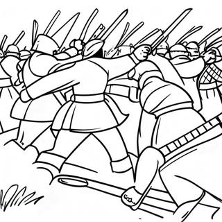 Civil War Battle Scene Coloring Page 15421-12150