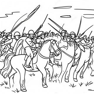 Civil War Battle Scene Coloring Page 15421-12151