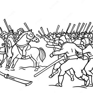 Civil War Battle Scene Coloring Page 15421-12152