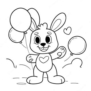 Toy Bonnie With Colorful Balloons Coloring Page 15491-12204