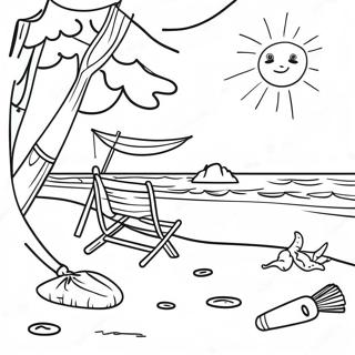 Beautiful Beach Scene From The Summer I Turned Pretty Coloring Page 15521-12233