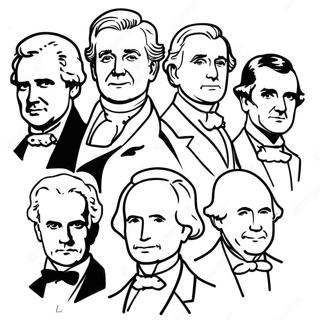 Famous Us Presidents Coloring Page 15571-12261