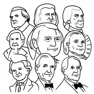 Famous Us Presidents Coloring Page 15571-12264