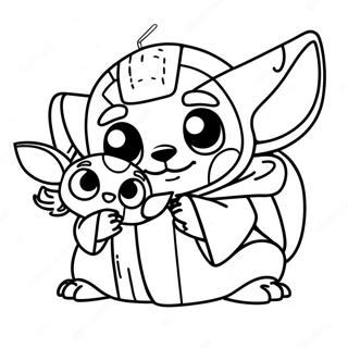 Stitch And Baby Yoda Coloring Page 15600-12282