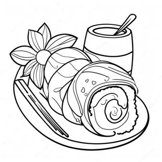 Sushi Coloring Pages