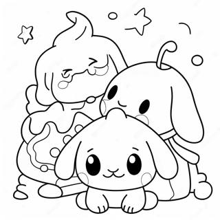 Adorable Cinnamoroll With Friends Coloring Page 15631-12319