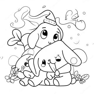 Adorable Cinnamoroll With Friends Coloring Page 15631-12320