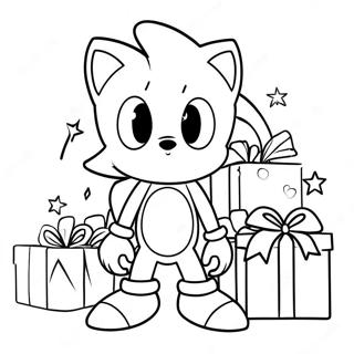 Christmas Sonic Coloring Pages