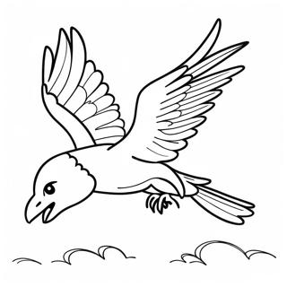 Majestic Ravens In Flight Coloring Page 15771-12430