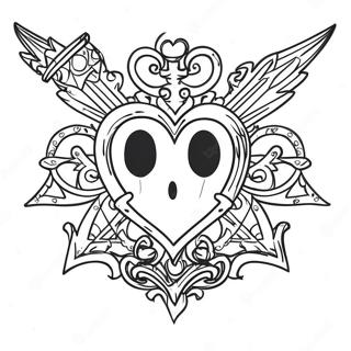 Pagina Da Colorare Del Logo Di Kingdom Hearts 15790-12436