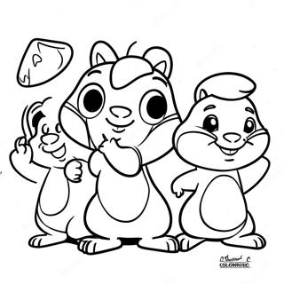 Alvin And The Chipmunks Coloring Pages