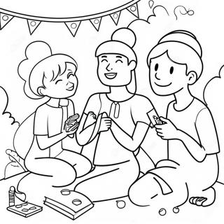 Fun Collaborative Coloring Page With Friends 15821-12466