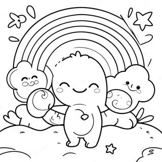 Rainbow Friends Red Coloring Pages