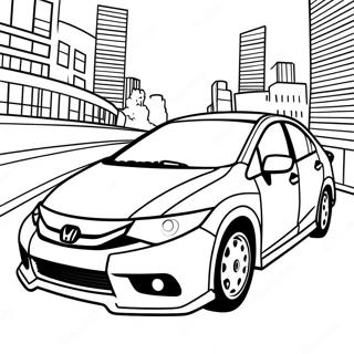 Honda Civic Coloring Page 15850-12474