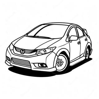 Honda Civic Coloring Page 15850-12475