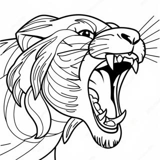 Fierce Beast Roaring Coloring Page 15881-12507