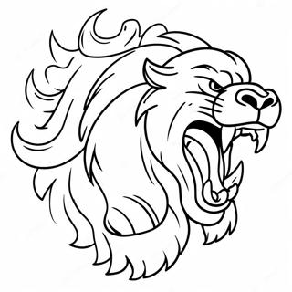 Fierce Beast Roaring Coloring Page 15881-12508