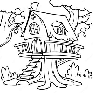 Tree House Adventure Coloring Page 15910-12538