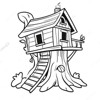 Tree House Adventure Coloring Page 15910-12539