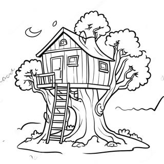 Tree House Adventure Coloring Page 15910-12540