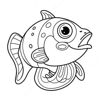 Funny Catfish With Big Eyes Coloring Page 15941-12561