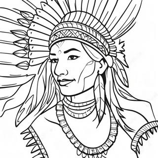 Traditional Native American Dancer Coloring Page 15971-12597