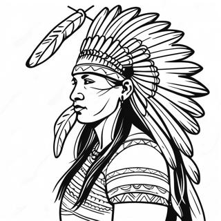 Traditional Native American Dancer Coloring Page 15971-12598