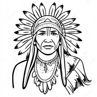 Traditional Native American Dancer Coloring Page 15971-12599