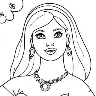 Barbie Halloween Coloring Pages