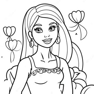 Barbie Halloween Coloring Page 15980-12590