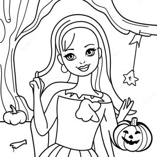 Barbie Halloween Coloring Page 15980-12592