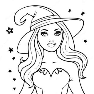 Barbie Halloween Coloring Pages