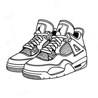 Kleurplaat Van Jordan 4 Sneakers 1600-1293